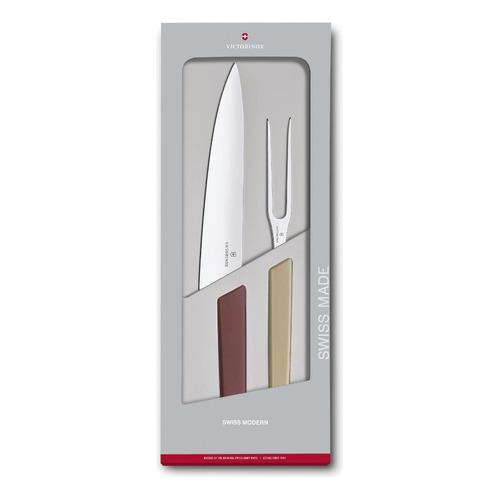 Set De Cuchillo Y Tenedor Victorinox® Línea Swiss Mordern Color Variado
