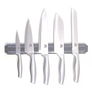 Set Cuchillos Acero Inoxidable X 5 Iman Organizador Calidad