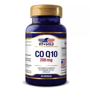 Coenzima Q10 Coq10 200mg Vitgold 60 Unidades