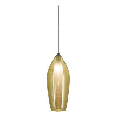 Colgante 3 Luces Mamushka Ambar Base Redonda Apto Led