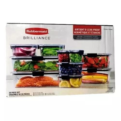 Rubbermaid Brilliance 20-Piece Food Storage Container Set 1990616