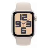 Apple Watch SE GPS (2da gen) • Caixa estelar de alumínio – 44 mm • Pulseira esportiva estelar – M/G