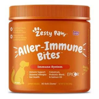 Zesty Paws Auxiliar Alergias Y Sistema Inmune Sabor Cordero