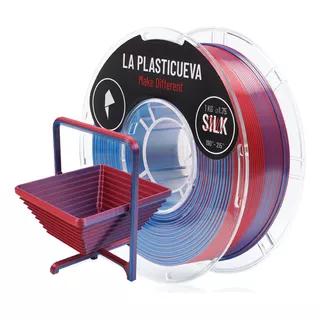 Silk 1.75 1kg Filamento Seda 3d Premium Color Duo Rojo-azul
