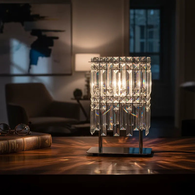 Lampara Velador Sirius Mesa Cristal Con Led G627 02t Pal