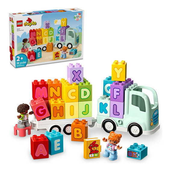LEGO® DUPLO® Camión del Alfabeto juguete de construcción educativo vehículo para aprender el abecedario, para preescolares de 2 años o más  10421