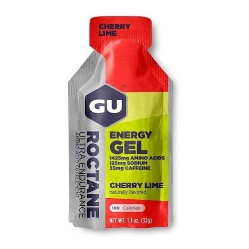 Suplemento en gel GU  Roctane Energy Gel sabor cherry lime en sachet de 32g pack x 24 u