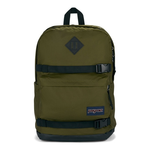 Mochila Jansport West Break Js0a47kx7g3 Verde Color Verde oscuro Diseño de la tela Liso