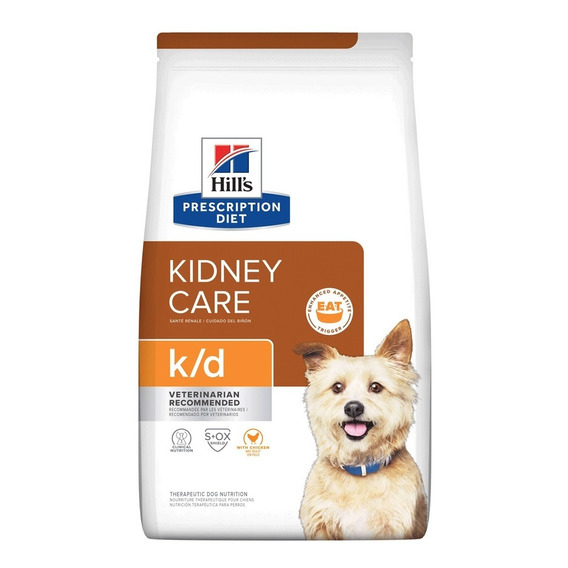 Alimento Hill's Prescription Diet Kidney Care Canine k/d para perro adulto todos los tamaños sabor pollo en bolsa de 27.5lb