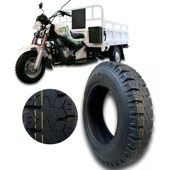 Llanta Delantero/trasero Para Moto Alessia Heavy Duty Motocarro Con Cámara De 4.5-12 J 76 X 1 Unidad