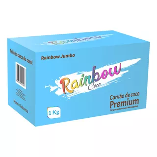 Carvao De Coco Para Narguile Rainbow 1 Kg Premium