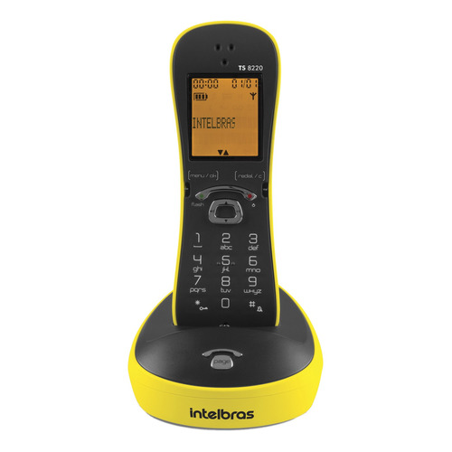 Telefone Intelbras TS 8220 sem fio - cor amarelo