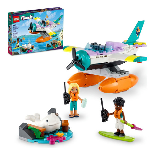 Kit Lego Friends Avión De Rescate Marítimo 41752 203 Piezas
