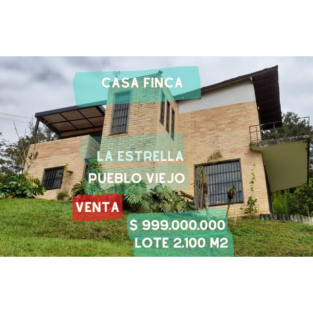 Casa Finca En Venta En La Estrella - Pueblo Viejo