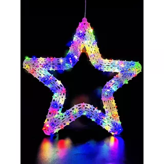 Estrella Con Luces Figura Estrella 120led Luces Brillantes Color De Las Luces Multicolor