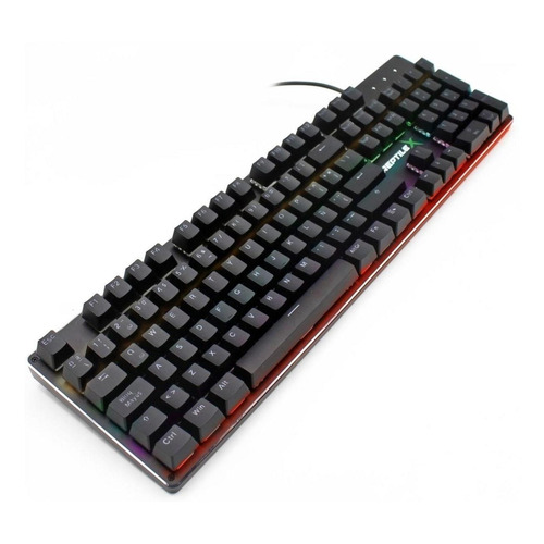 Teclado Gamer Mecanico Reptilex Rx0004 Pro Retro Iluminado Color del teclado Negro Idioma Español