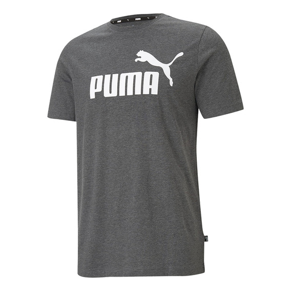 Camiseta Puma Ess Heather Tee  Hombre-gris