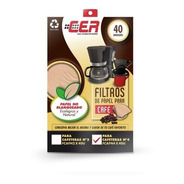 Filtro De Café Cer N°4 (40un Papel Ecológico No Blanqueado)