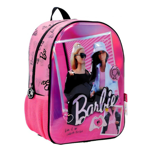 Mochila Espalda 14 Barbie Rosa Barbie Girl Relieve