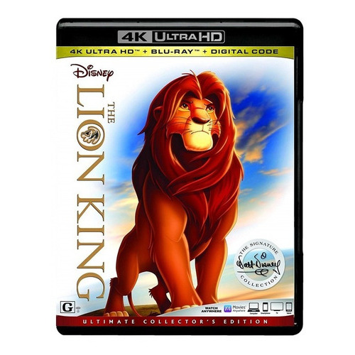 El Rey Leon The Lion King Pelicula 4k Ultra Hd + Blu-ray