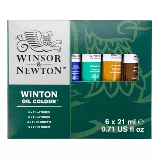 Tinta Óleo Winton Winsor & Newton Studio Set 21ml Com 06 Cor Do Óleo Multicores