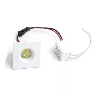Kit 10 Mini Spot 3w Luminaria Embutir Branco Quente 3000k 110/220v (bivolt)