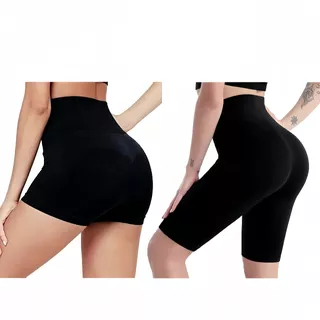 2pz Short Licra Mujer Deportiva Gym Playa Corriendo Elástico