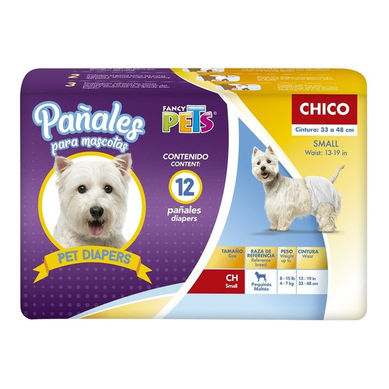 Pañales Para Perro Chico 12 Piezas