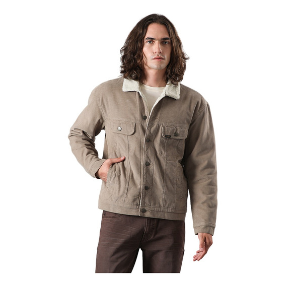 Chaqueta Hombre Relaxed Corduroy Jacket Beige