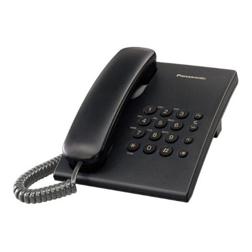 Telefone Panasonic KX-TS500 fixo - cor preto