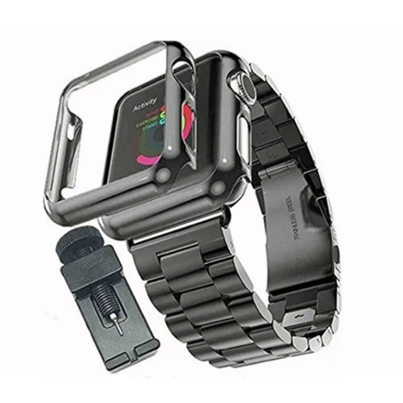 Correa Acero Inoxidable +case Para Apple Watch 38/40/42/44mm