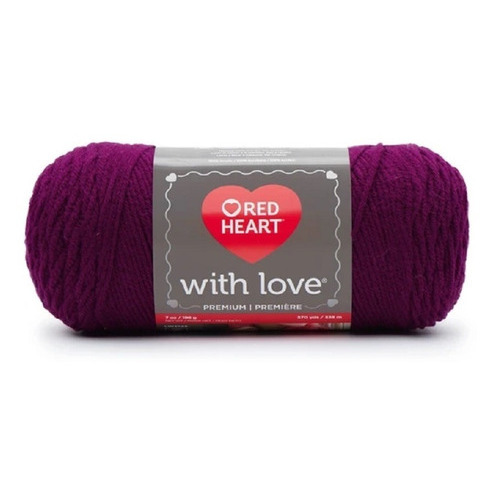 Estambre Coats Liso Ultra Suave 1pz With Love Red Heart Color 907 Boysenberry