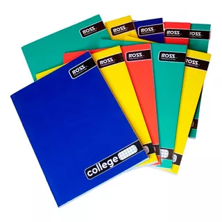 10 Cuadernos College Ross 7mm 80 Hojas