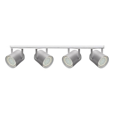 Riel 1 Metro 4 Luces Spot Cilindro Blanco Apto Led Ar111