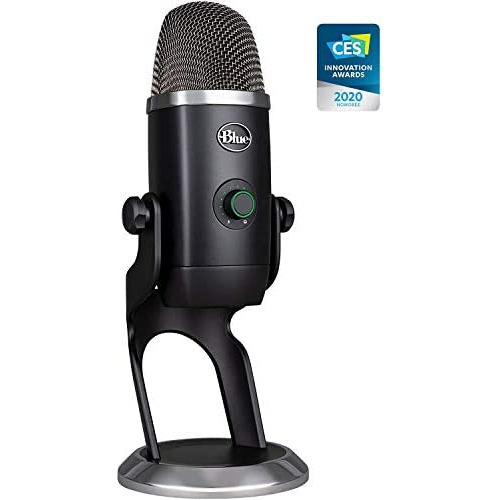 Micrófono Usb De Condensador Profesional Blue Yeti X Con Led Color gris oscuro