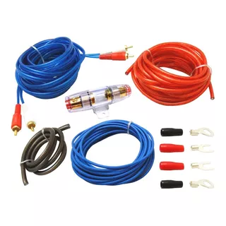 Kit De Cables Para Potencias 800w Rms 10 Gauges Fusible Rca