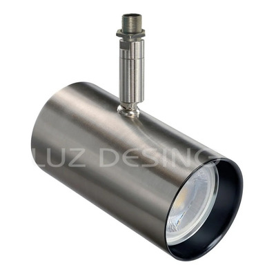 Riel 1 Metro Aluminio Con 3 Spot Acero Apto Led Luz Desing