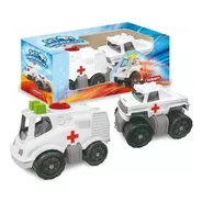 Set De Emergencias Ambulancia Y Camioneta Duravit Art. 366