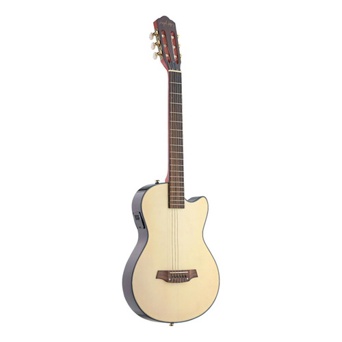 Guitarra Clasica Con Corte Y Pre Equalizador Stagg Nylon Color Natural