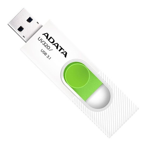 Pendrive Adata UV320 64GB 3.1 Gen 1 blanco y verde