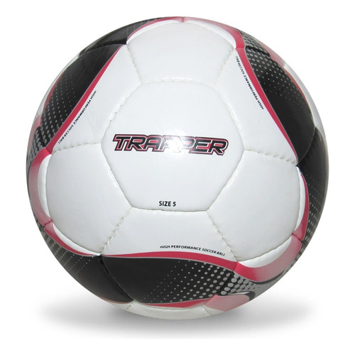 Pelota de fútbol Nassau Trapper nº 5 color blanco y negro y gris y rojo