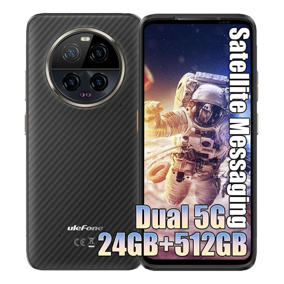 Ulefone Armor 23 Ultra 5g Celular 120w Cargador Mensaje Satelital 24gb+512gb 6.78 Fhd+ 50+50mp Cámara Dimensity 8020 Andriod13 Doble Sim Smartphone