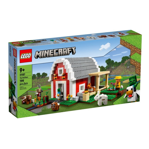 Lego Minecraft El Granero Rojo Granja + Animales Cantidad De Piezas 799