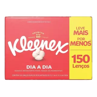 Lenço De Papel Kleenex Descartável Toalha Folha Dupla 150un.