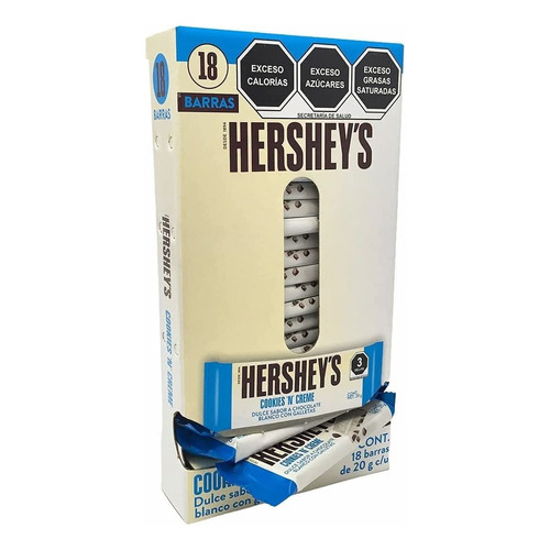 Hersheys Cookies N Creme Chocolate Blanco Con Galletas 18 Pz