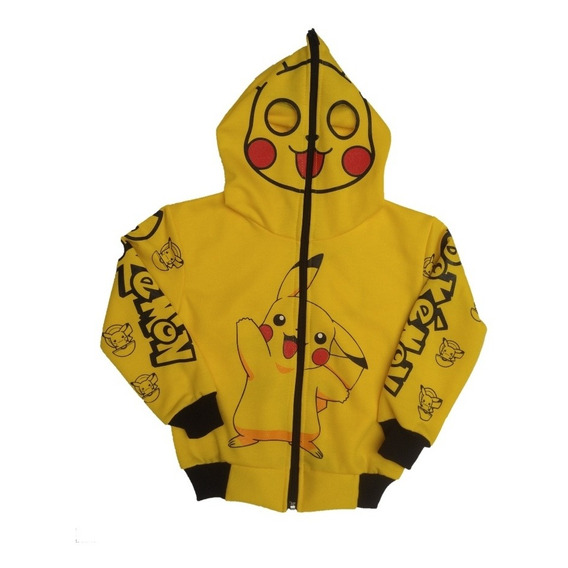 Buzo,chaqueta,hoodie Pikachu Pokemon Superheroe Niño Comics 