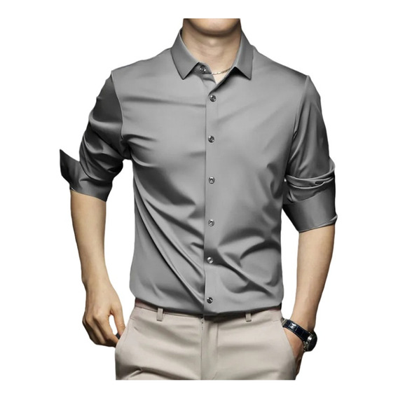 Camisa Clásica Antiarrugas Para Hombre