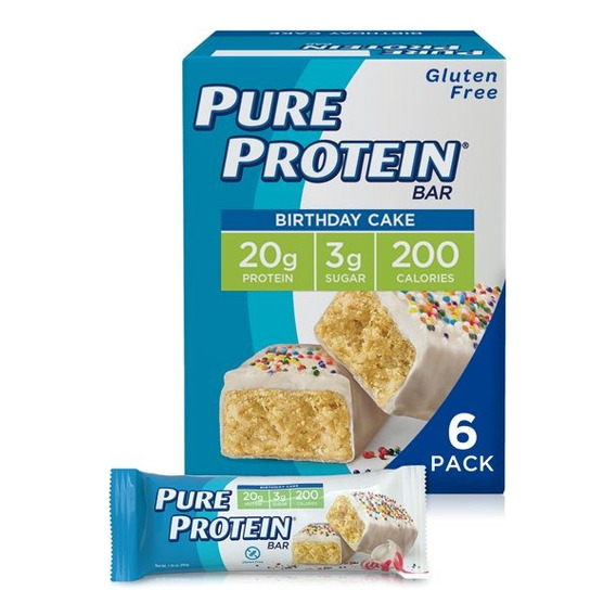 Box 6 Barras Pure Protein Bar - Birthday Cake