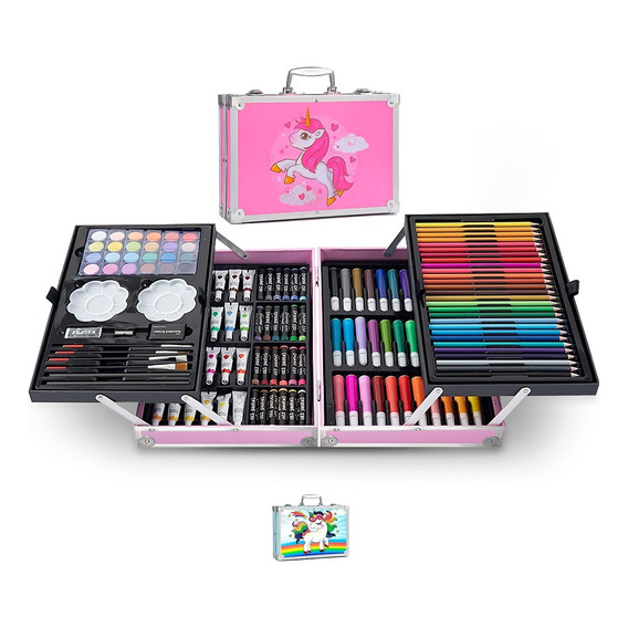 Kit De Dibujo Profesional Lapices Plumones De Arte Acuarela 