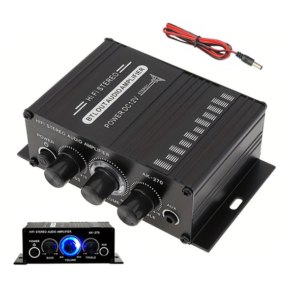 Amplificador Mini 400w Audio Hifi Para Autos Moto Con Cable